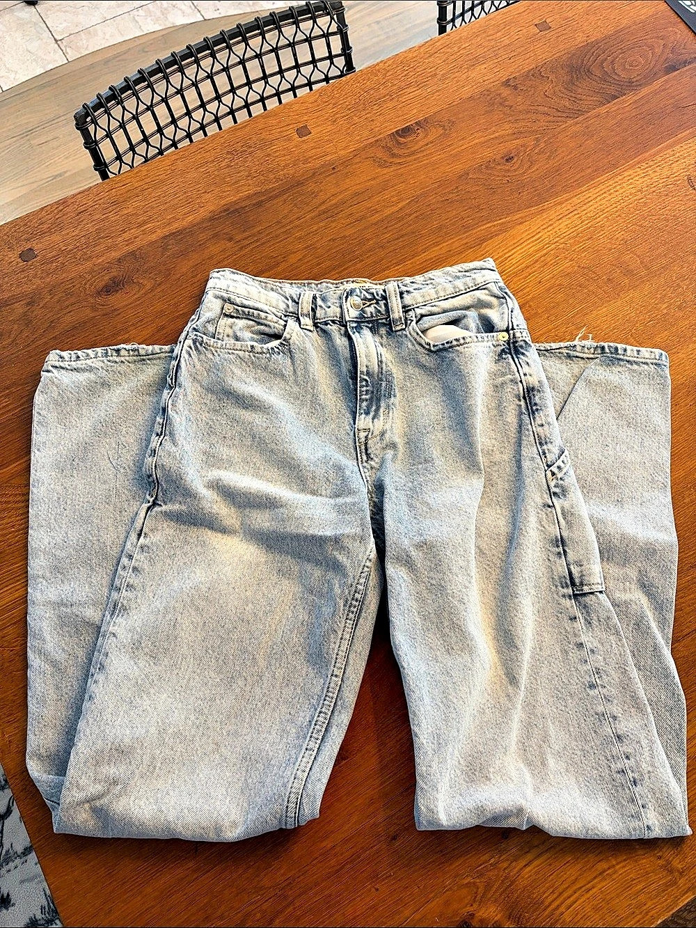 WE THE FREE Women's Jeans Waist 25 Blue Straight Leg